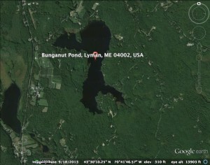 Map of Bunganut Pond circa 1962